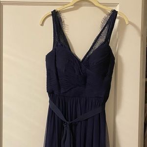 Bhldn Fleur Navy Bridesmaid Dress